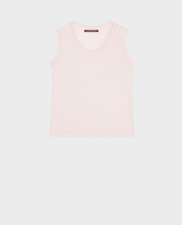 Linen tank top Primrose pink