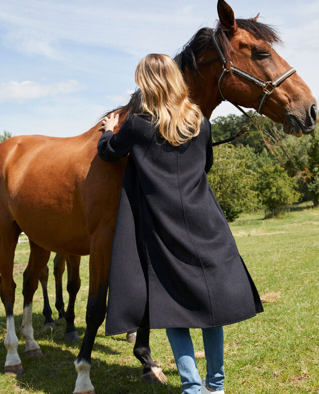 Classic double-sided coat Noir