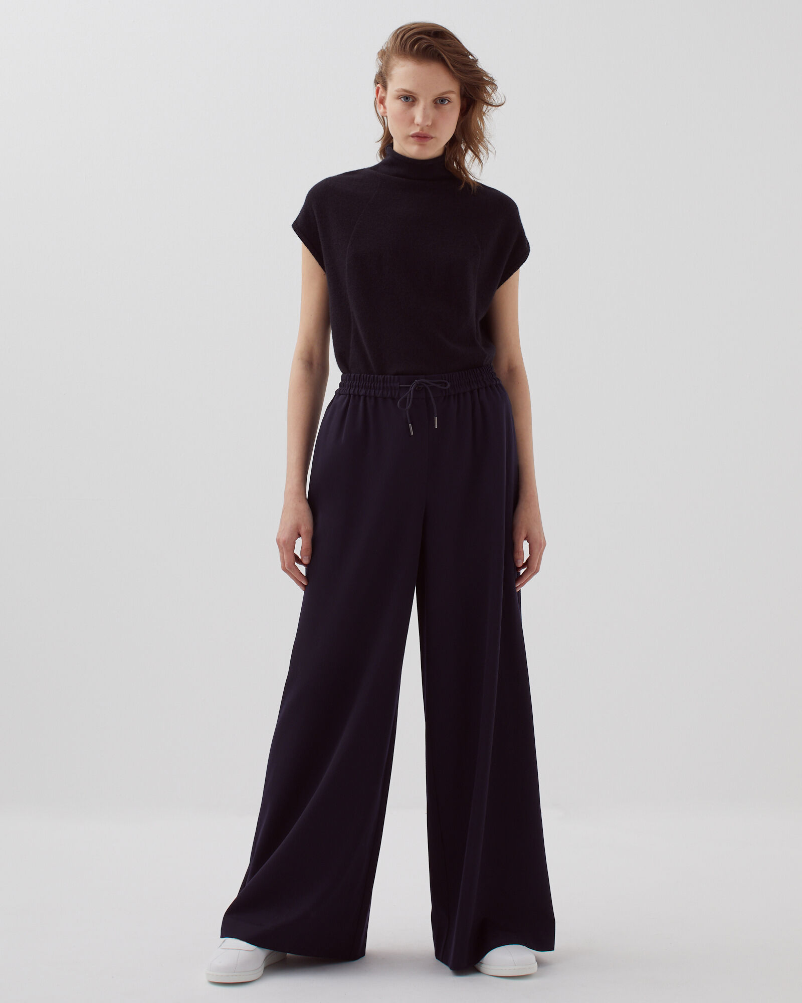 パンツ Istante wool wide pleated trouser Wholesale Women Casual Autumn Winter Solid Color Pleated