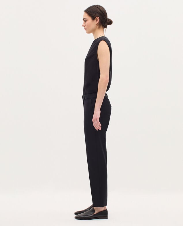 Wool cigarette trousers H091 black beauty