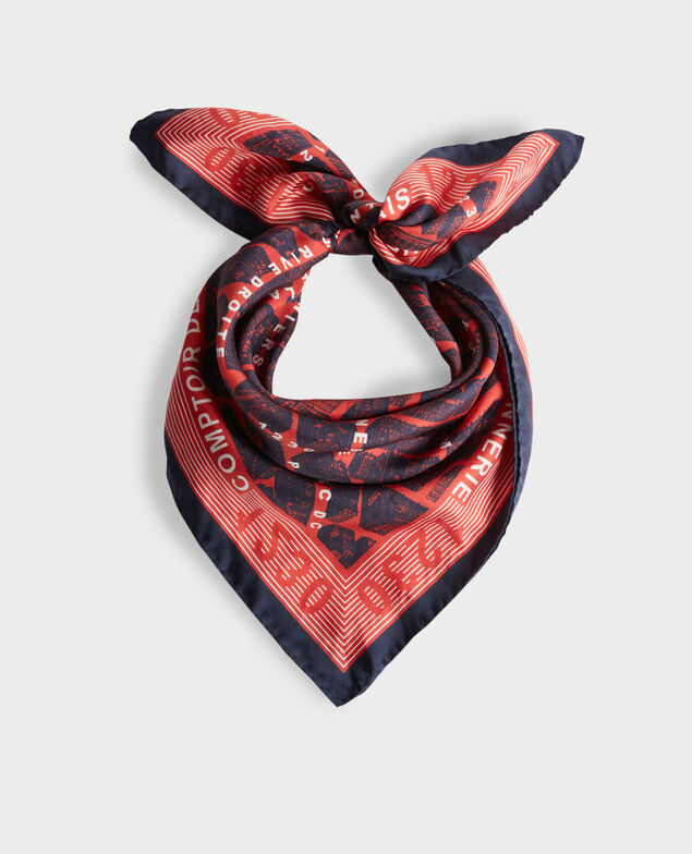 Square silk scarf Valiant poppy