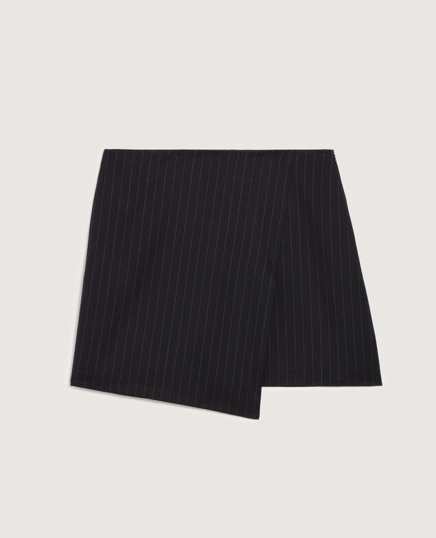 Wool mini skirt K690 st navy