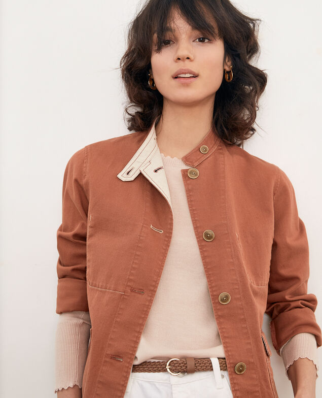 Mandarin collar jacket Auburn