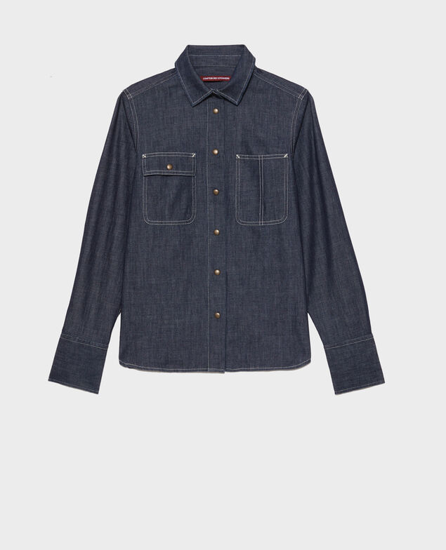 Denim shirt with pockets Denim brut