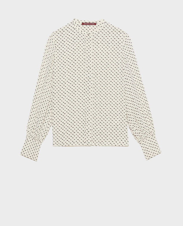 Printed blouse Birdy ivoire