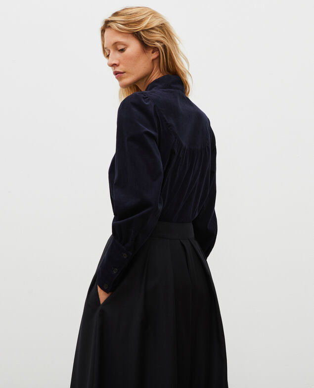 Corduroy yoke shirt Night sky
