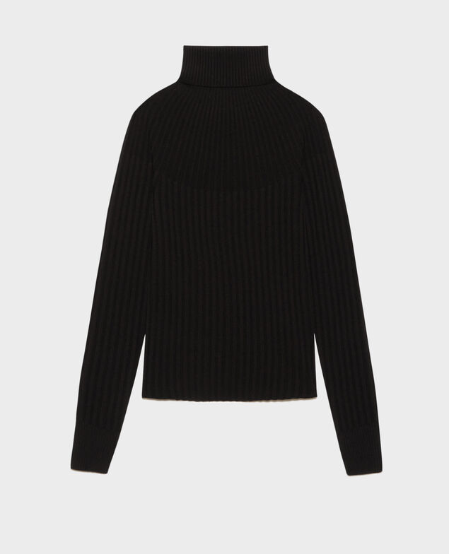 Merino wool turtleneck jumper 8853 09 black