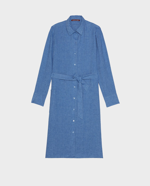 Linen shirt dress Indigo