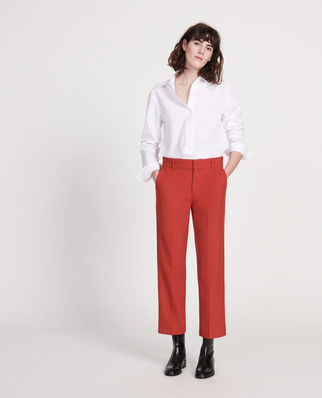 Smooth wool boyfriend trousers Ketchup