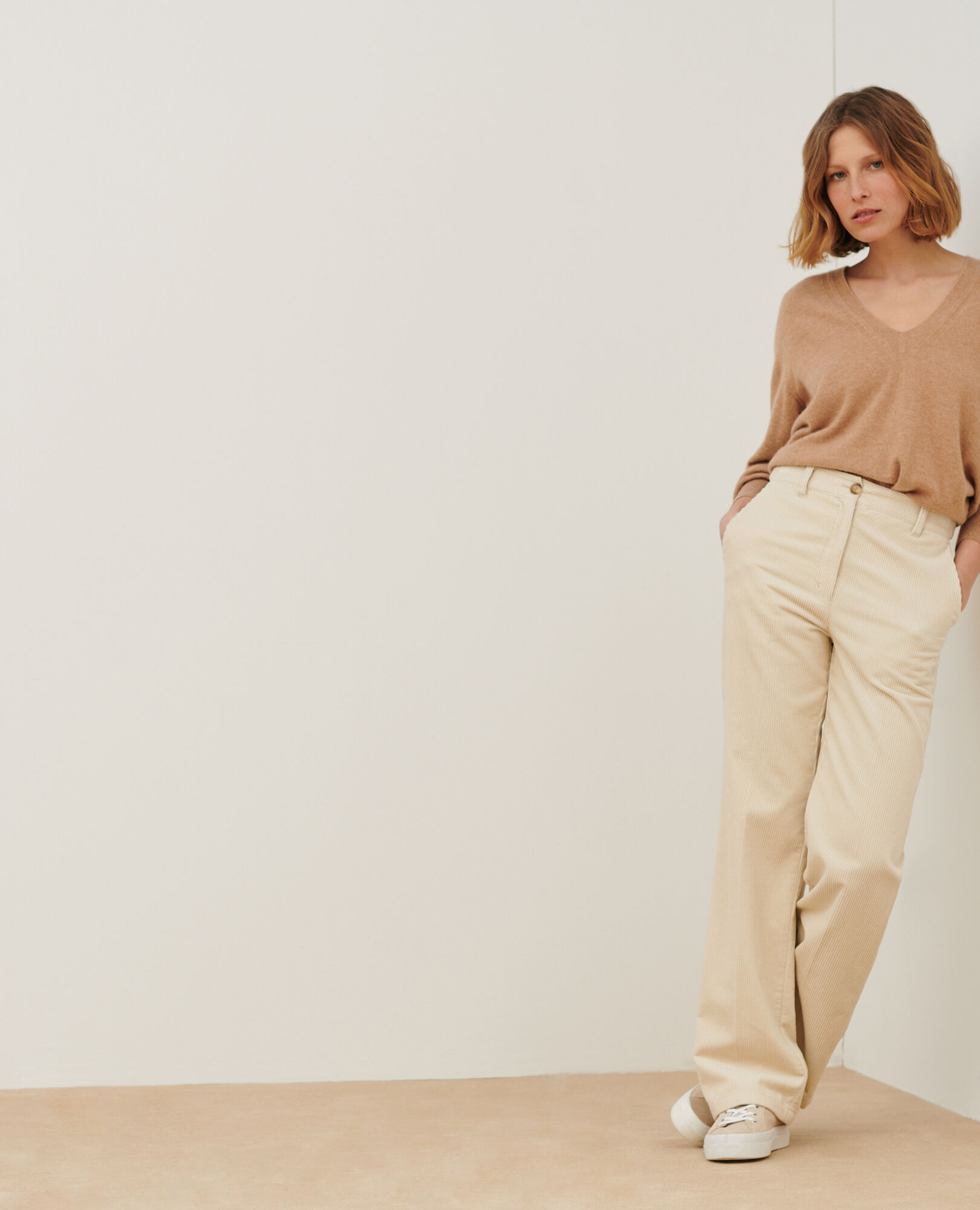 [NOTHING WRITTEN] Brody corduroy pants (Ivory) ☆送料込☆ Nothing-written