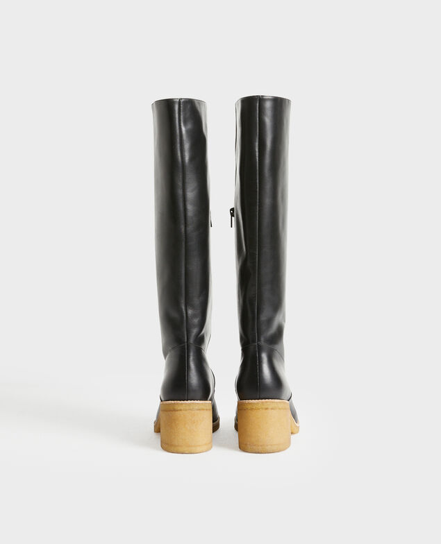Leather boots with a crepe sole 4216 black_beauty