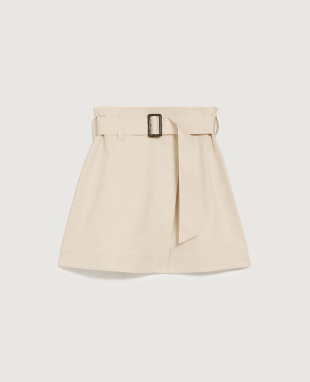 Wrapover mini skirt H013 gardenia