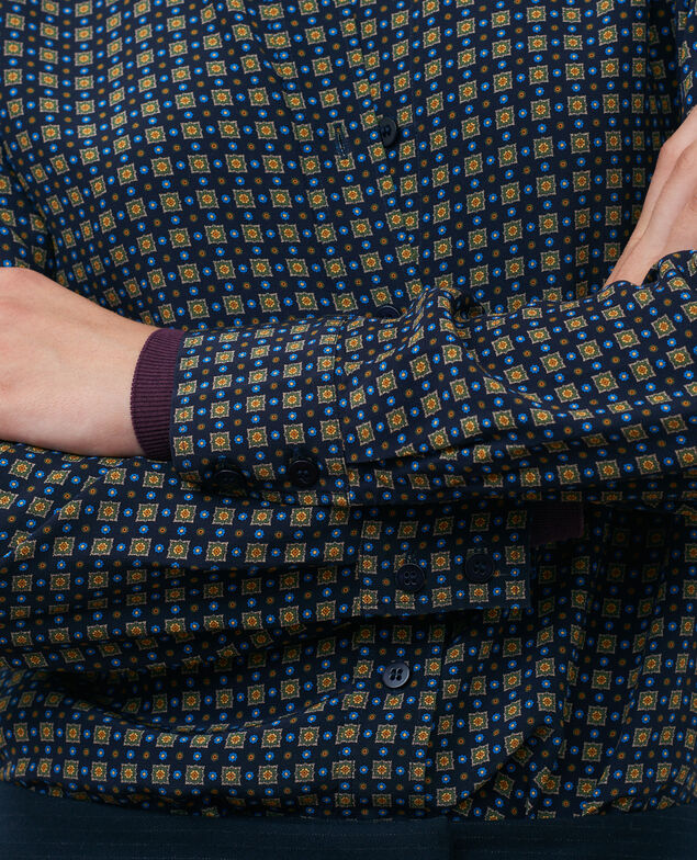 Printed shirt Cravate green