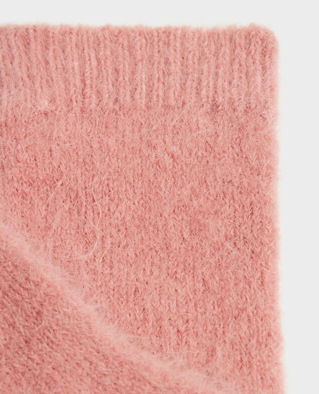 Gloves in mixed alpaca wool A110 pink knit