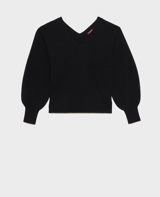 Loose cashmere 3D jumper Black beauty