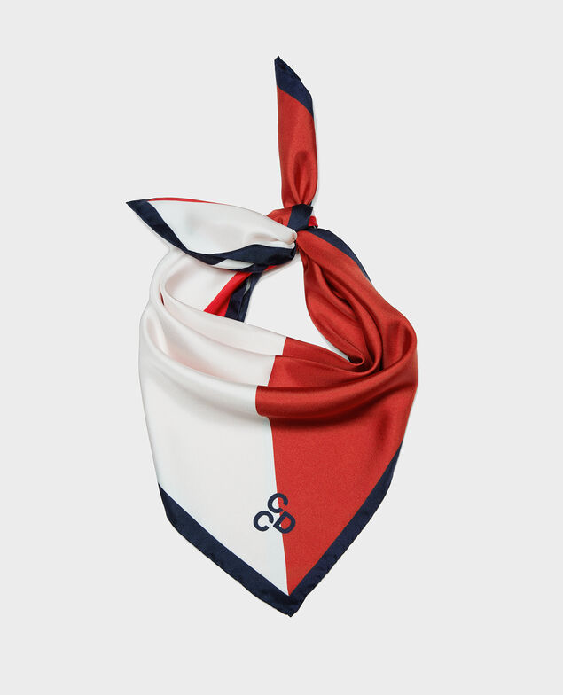 Silk scarf Maritime blue