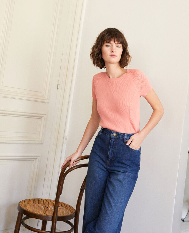 100% cotton jumper Burnt coral