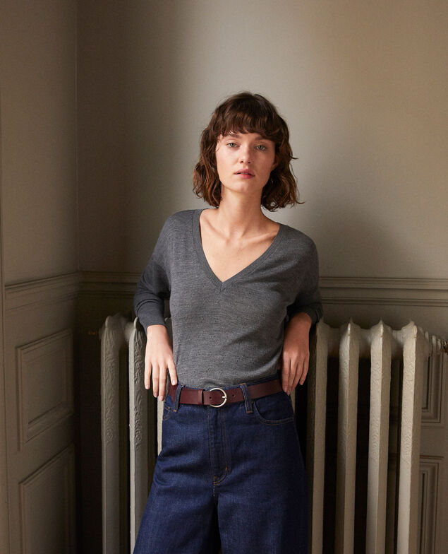 Merino wool jumper Grey