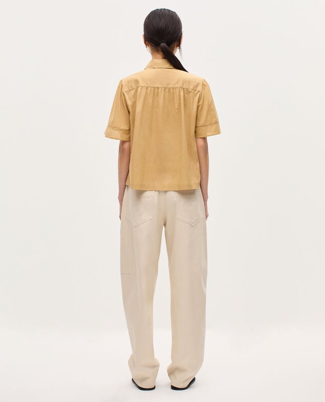 Cotton voile shirt K320 prairie sand