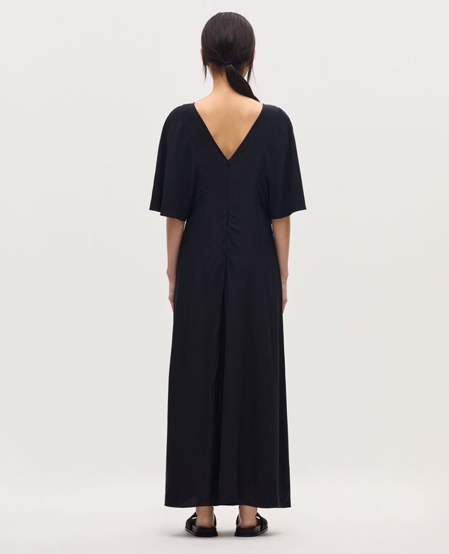 Silky maxi dress H091 black beauty