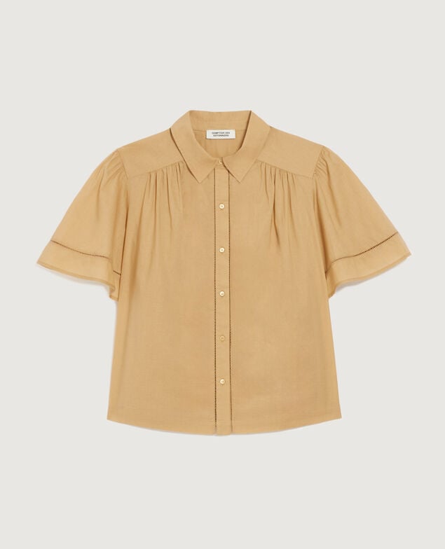Cotton voile shirt K320 prairie sand
