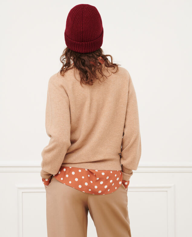 Round neck cashmere jumper 8803 32 beige