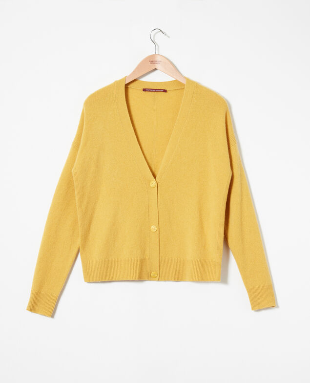  100% Cashmere cardigan Sauterne