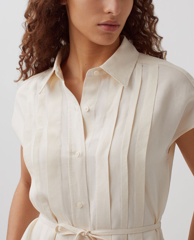 Shirt dress H011 eggnog