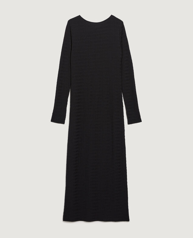 Textured maxi dress H091 black beauty
