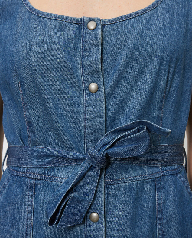 Strappy denim dress Denim blue