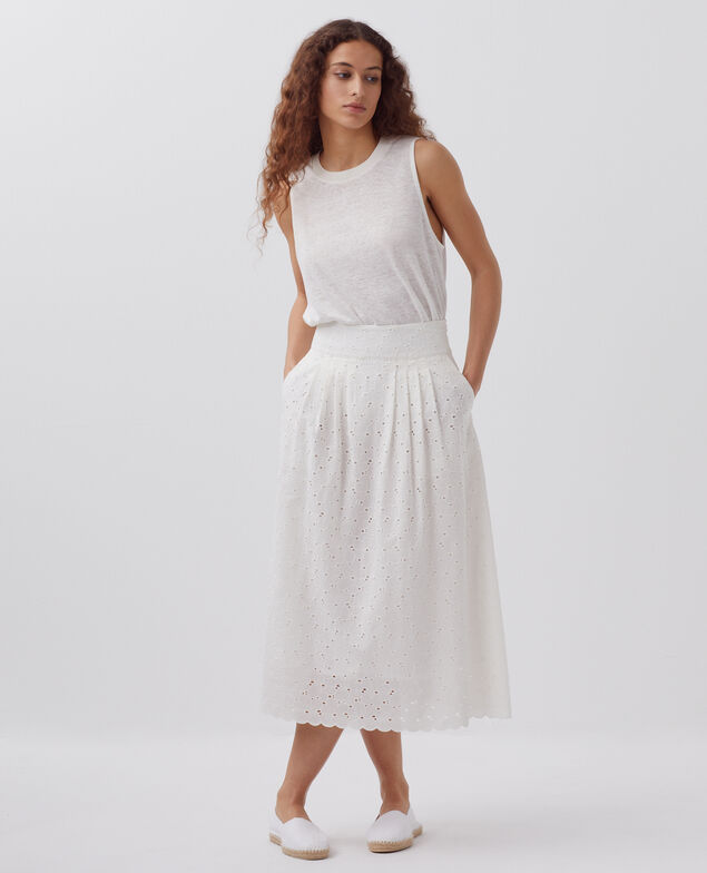 Broderie anglaise maxi dress H003 white