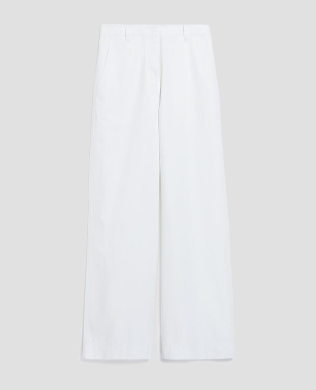 BLANDINE - Straight trousers H001 brillant white