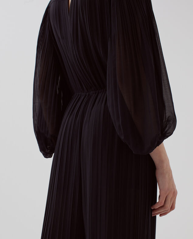 Pleated playsuit H091 black beauty