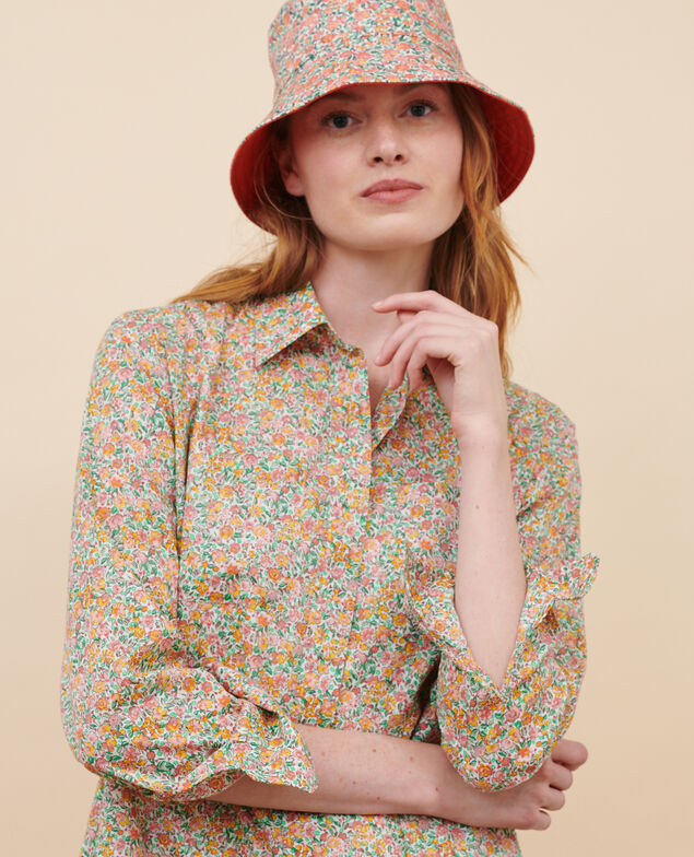 Cotton shirt dress 92 print red