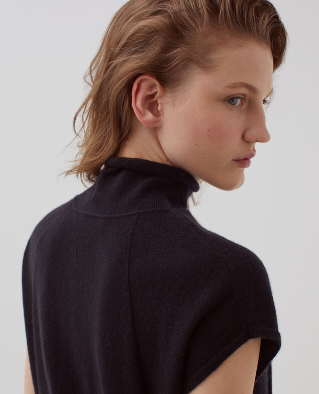 Sleeveless cashmere jumper H091 black beauty