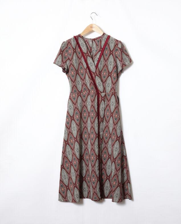 Printed maxi dress Brown