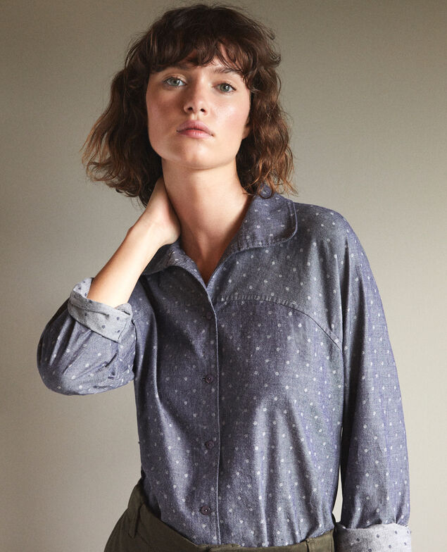 Straight-cut shirt Blue