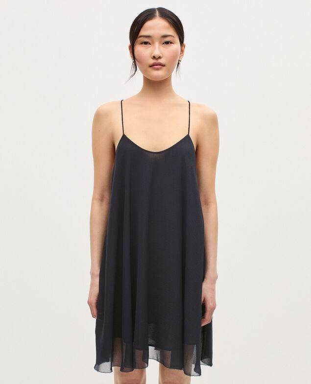 Muslin mini dress  K080 vulcan gray