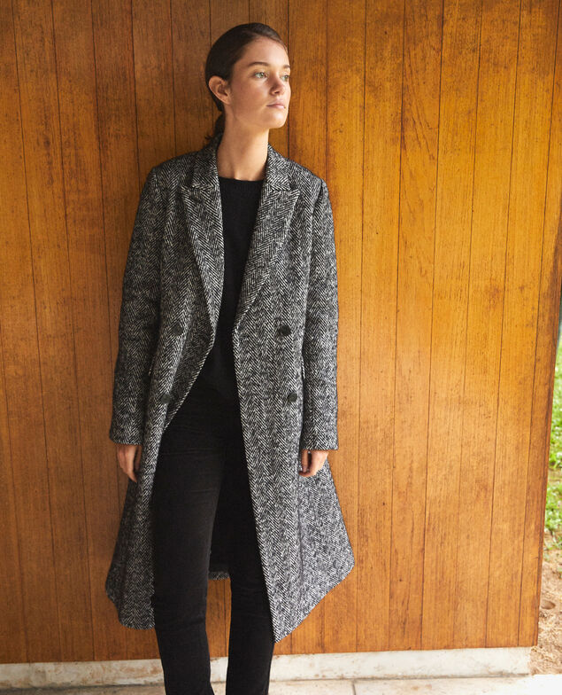 Timeless tailored coat Black