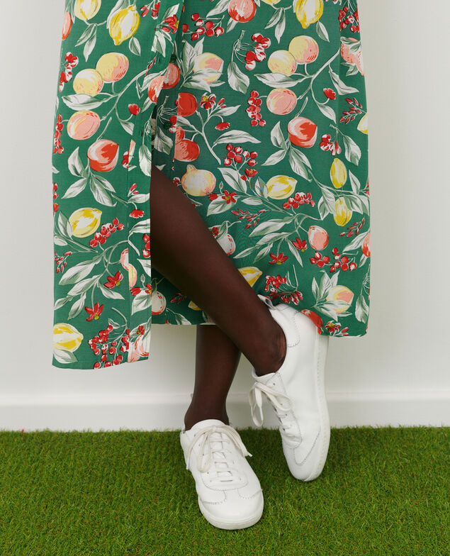 FRANCINE - Floaty midi skirt 103 print green