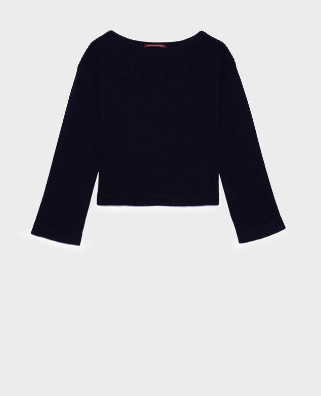 Wool and cashmere jumper Maritime blue