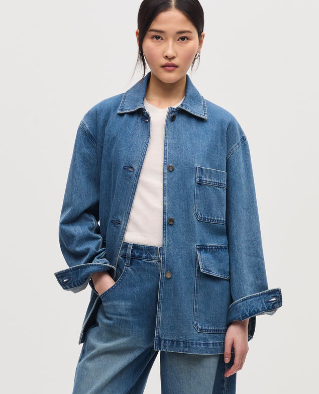 Cotton workwear jacket K670 mid dark vintage