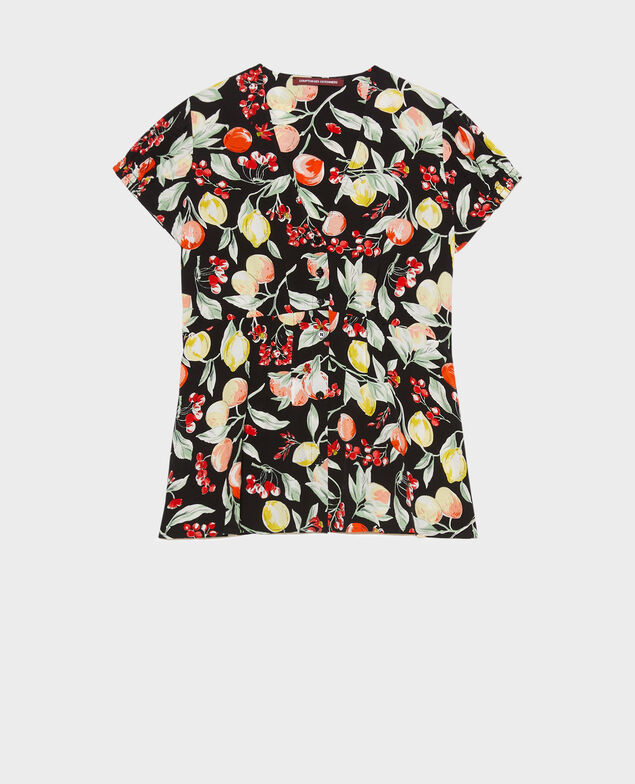 Printed crop top 103 print black