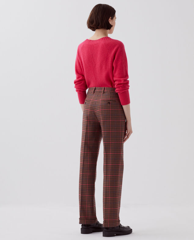 COLETTE - Straight trousers I121 check pink