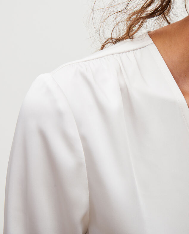 V-neck long-sleeve top Jet stream