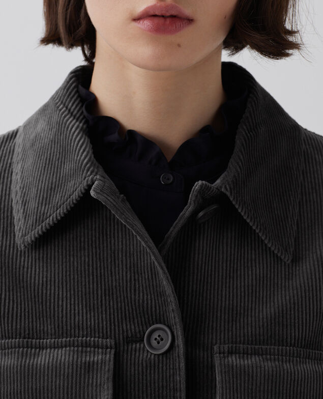 Corduroy jacket U070 gray
