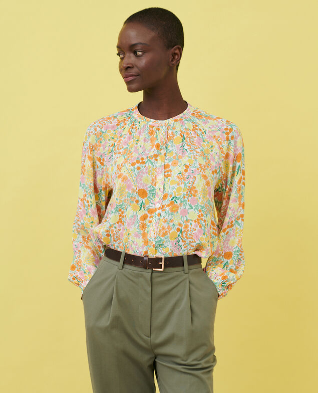 Loose printed blouse 103 print orange