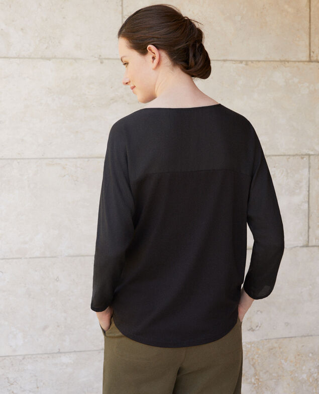 Fabric blend t-shirt Noir