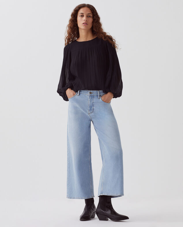 EMY - Wide cropped jeans H621 light wash