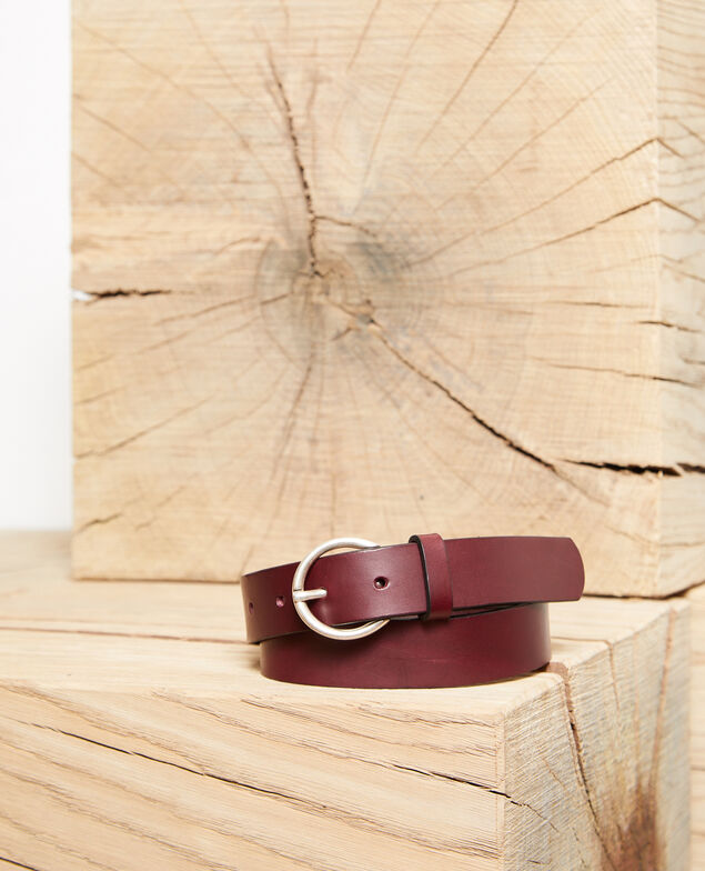 Smooth leather belt, medium model Decadente chocolate